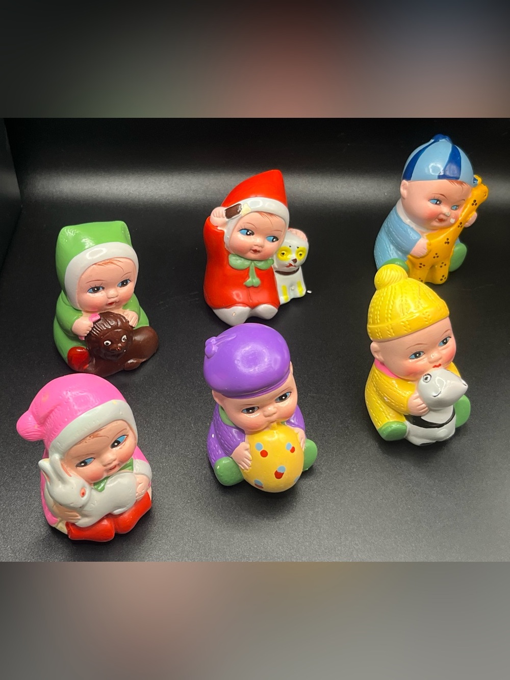 Vintage Handmade Waxi Baby Clay Figurines